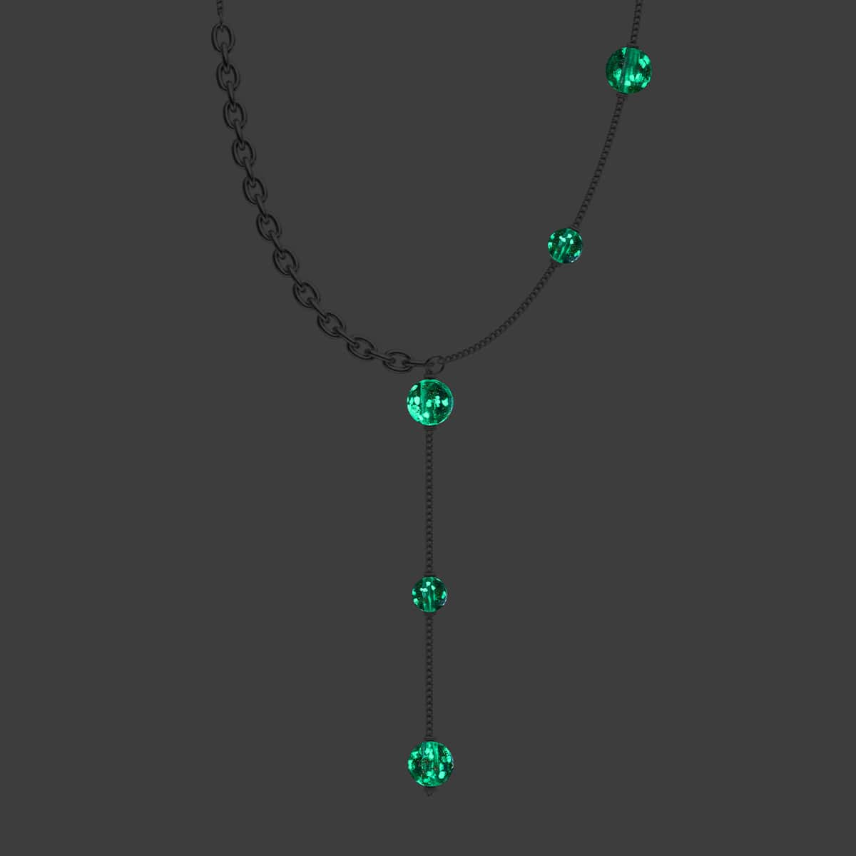 Lila | Silber | Firefly Glas Kaskaden Doppelanhänger